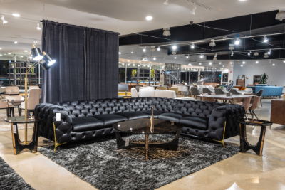 black sectional sofa