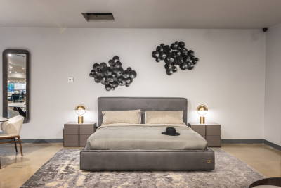 leather beds modern