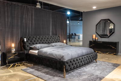 modern bed black